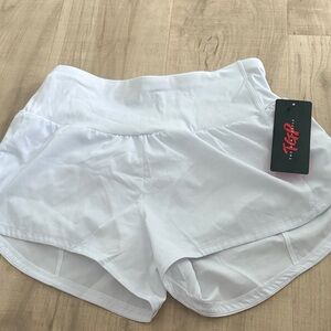 Women's White Athletic Shorts